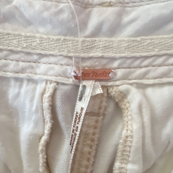 Free People Wide Leg Chino Pants 100% Cotton  SZ 4 Waist 28 Button Fly Relaxed - Picture 3 of 16